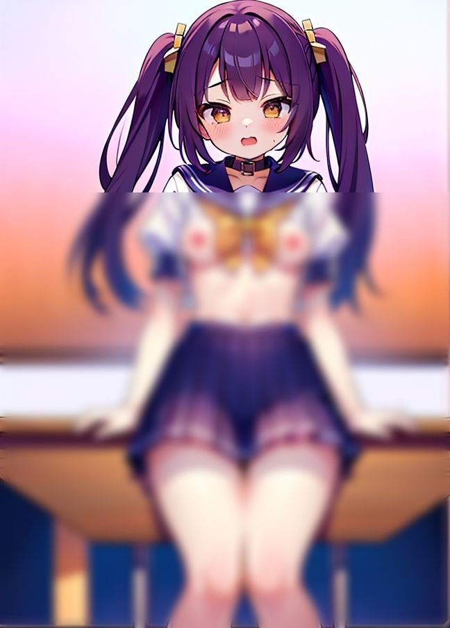 サンプル画像4:完全精神支配！教室で強●露出！女の子は洗脳状態…(イクイクAI) [d_433996]