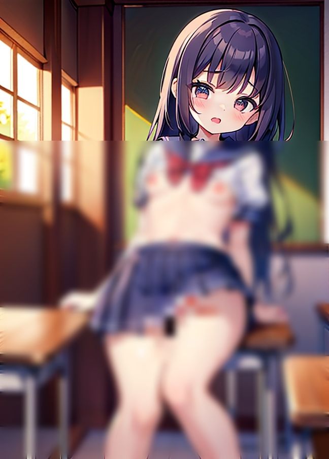 サンプル画像6:完全精神支配！教室で強●露出！女の子は洗脳状態…(イクイクAI) [d_433996]