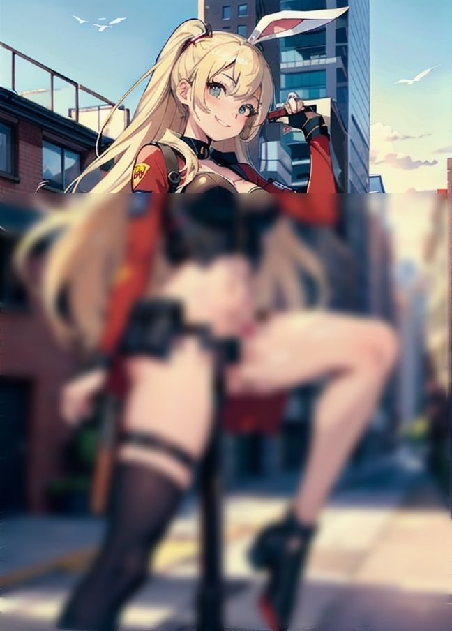 サンプル画像2:街の平和を守るバニーガール銃戦隊(オーガニズム) [d_434054]