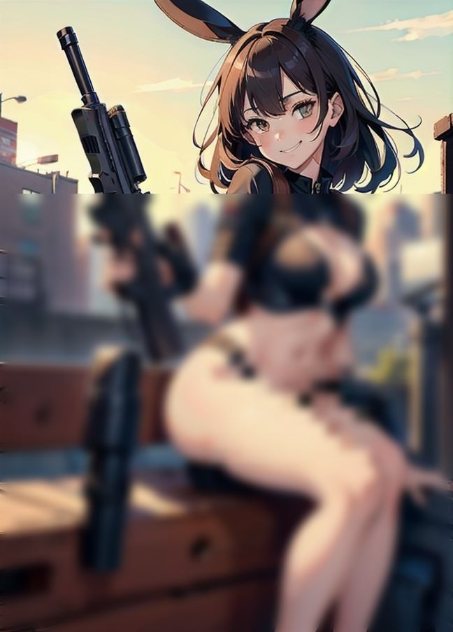 サンプル画像3:街の平和を守るバニーガール銃戦隊(オーガニズム) [d_434054]