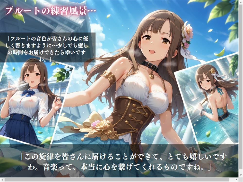 サンプル画像3:「フルート奏者の秘め事」あなただけに贈る、ゆかりの甘美なメロディー(絵空事組合) [d_434338]