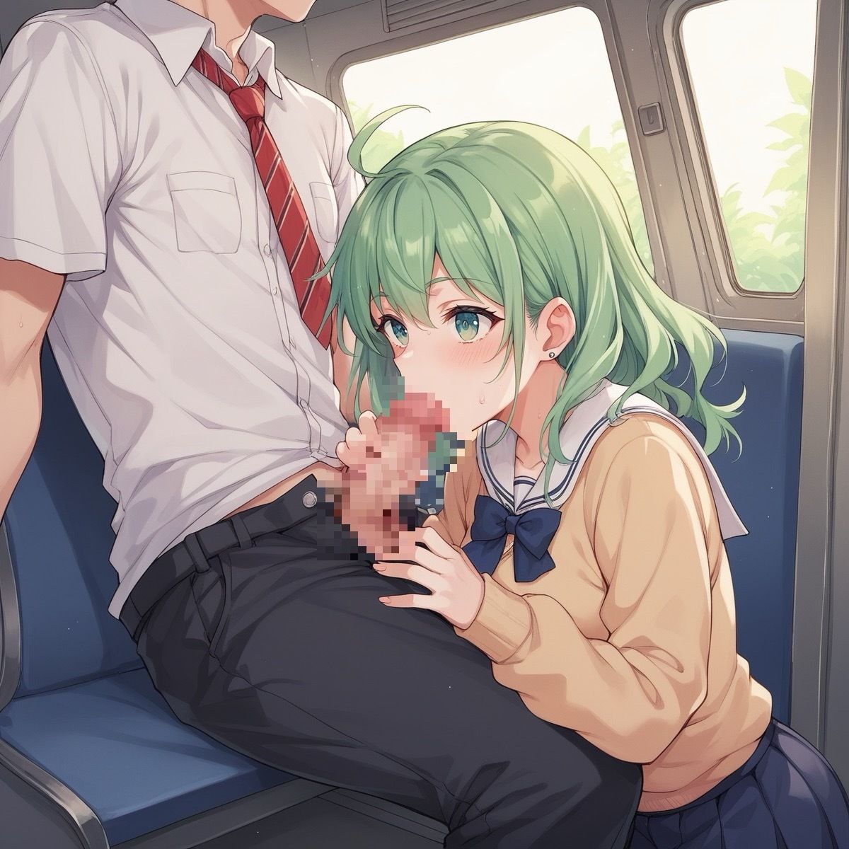 サンプル画像4:通勤電車の中で…JKに種付けしちゃった(マングリ返し) [d_434387]