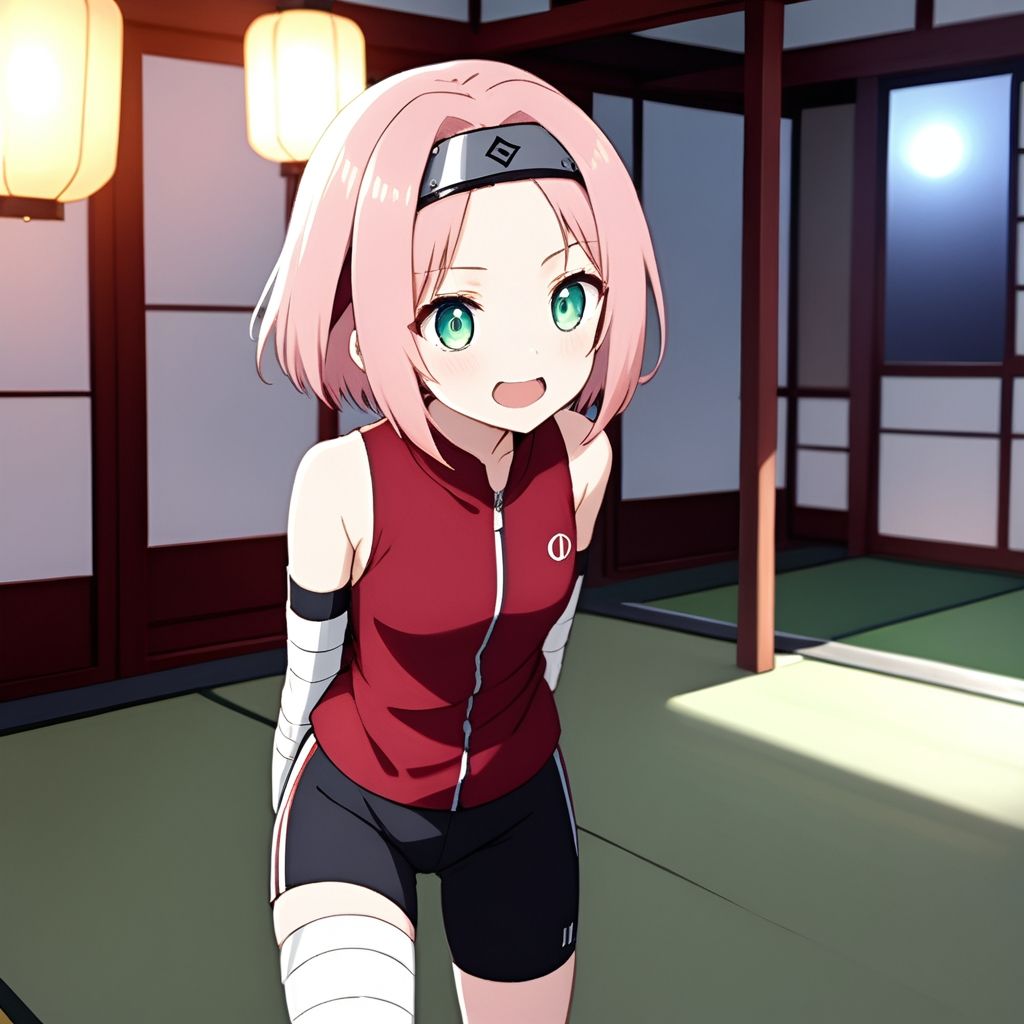 サンプル画像1:チ〇ポ狂い春野サ〇ラ。ハメをはずして忍術試験のストレス解消(ふりかけテキーラ) [d_434494]