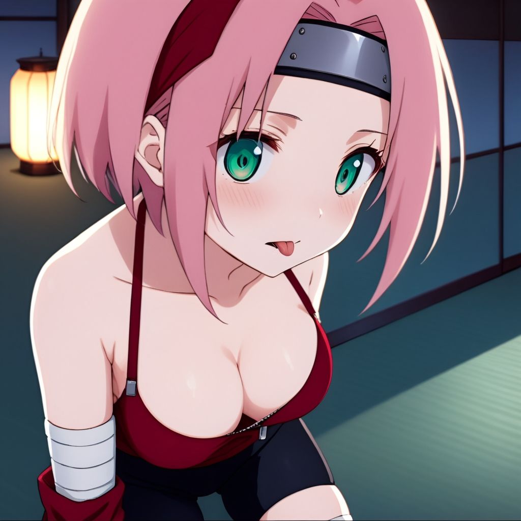 サンプル画像2:チ〇ポ狂い春野サ〇ラ。ハメをはずして忍術試験のストレス解消(ふりかけテキーラ) [d_434494]