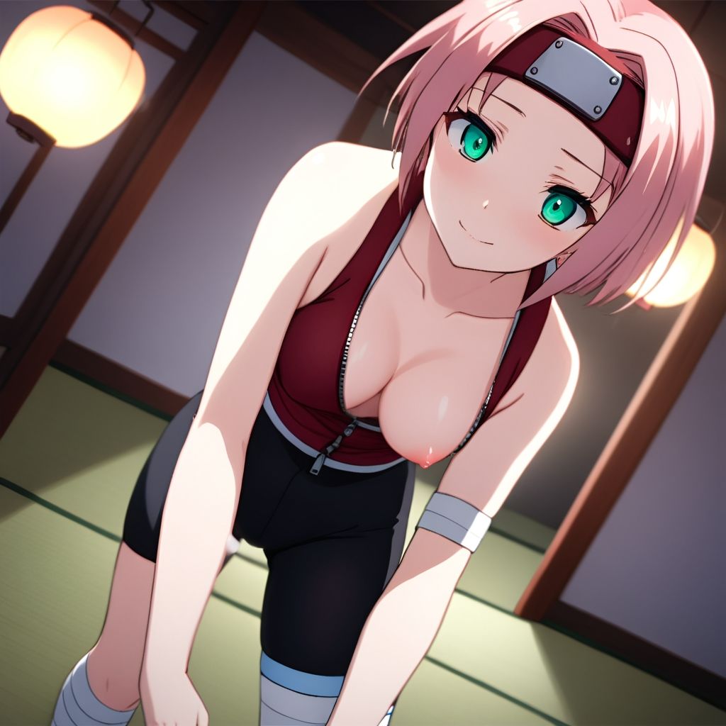 サンプル画像3:チ〇ポ狂い春野サ〇ラ。ハメをはずして忍術試験のストレス解消(ふりかけテキーラ) [d_434494]