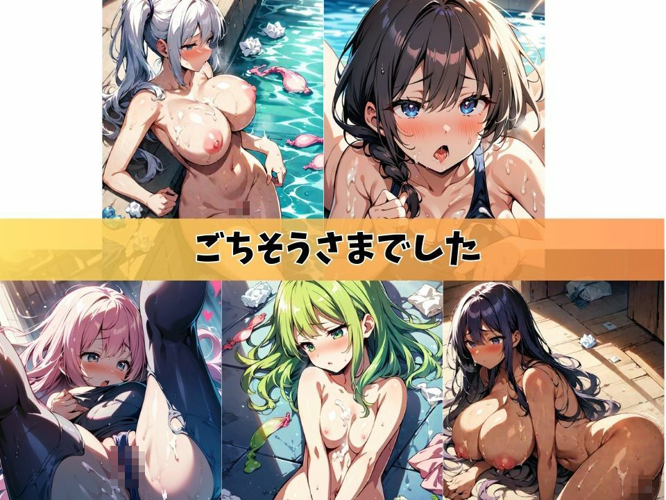 サンプル画像5:5人の女子校生とプールサイドでスク水セックスしました＃1(J Butterfly) [d_434506]
