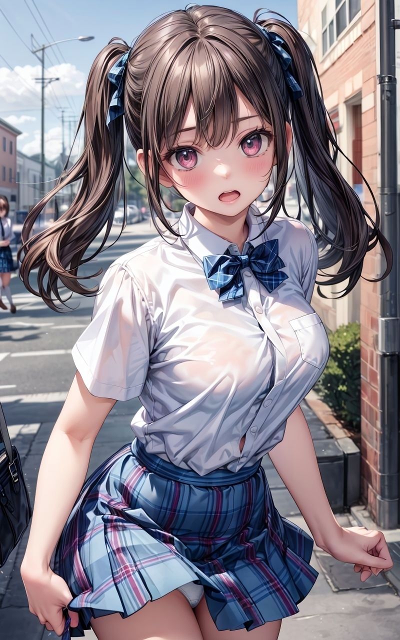 サンプル画像1:グラビア＆裏画像 JKアイドル 矢田ゆうき 青制服バージョン(AIらぼんぬ) [d_434550]