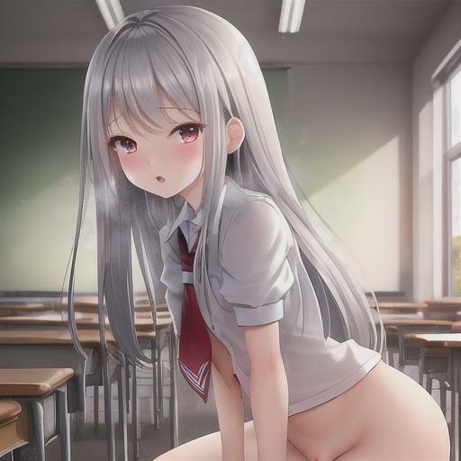 サンプル画像1:銀髪ロングちゃんのどこでも露出！！(まんまんちん) [d_434804]