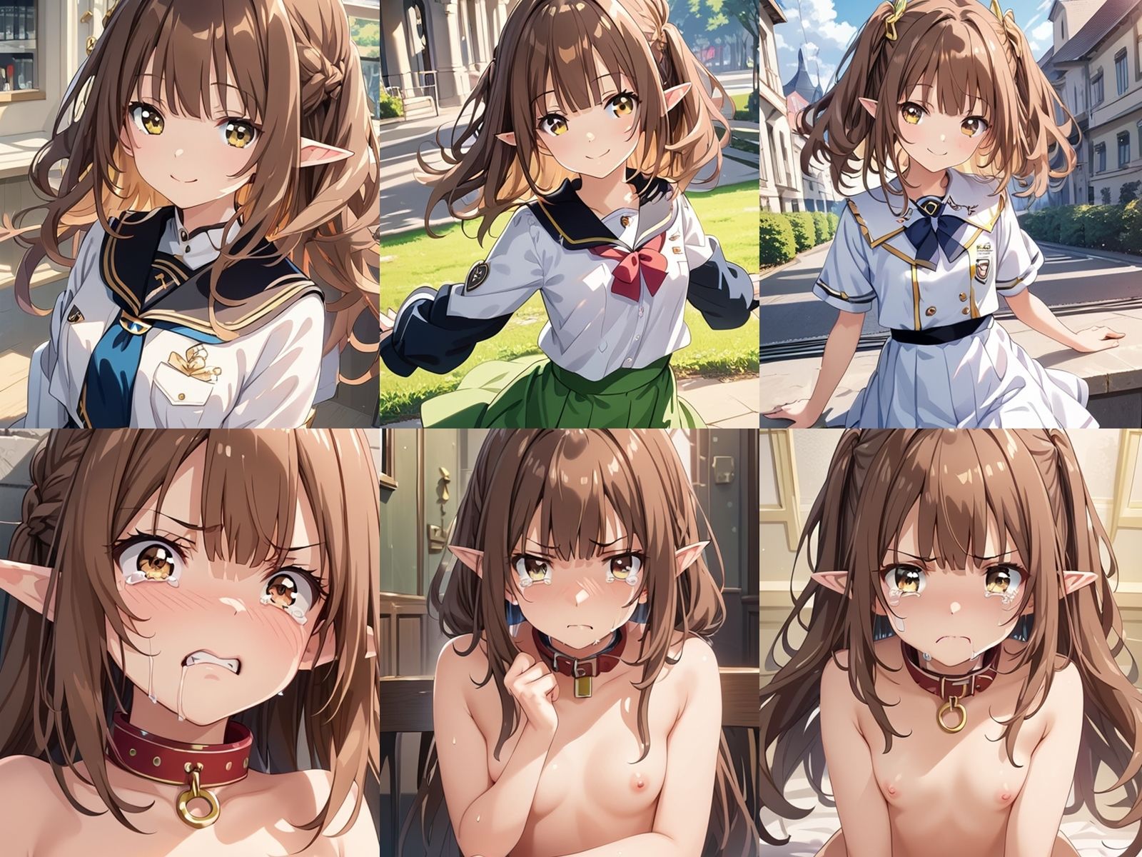 サンプル画像1:茶髪エルフJKを中出しセックスで快楽墜ちさせてアヘ顔ボテ腹にしてみた(アヘアヘ工房) [d_434905]