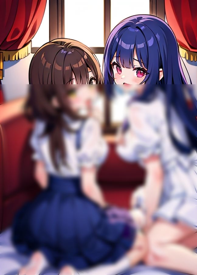 サンプル画像2:双子メイドのお尻2つ！やられる時も双子は一緒！(あっぱれエロ先生) [d_434910]