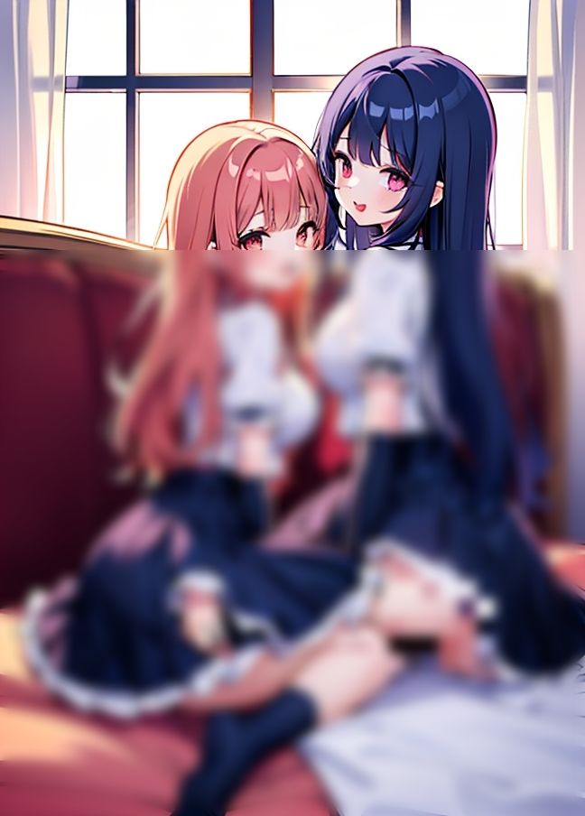 サンプル画像3:双子メイドのお尻2つ！やられる時も双子は一緒！(あっぱれエロ先生) [d_434910]