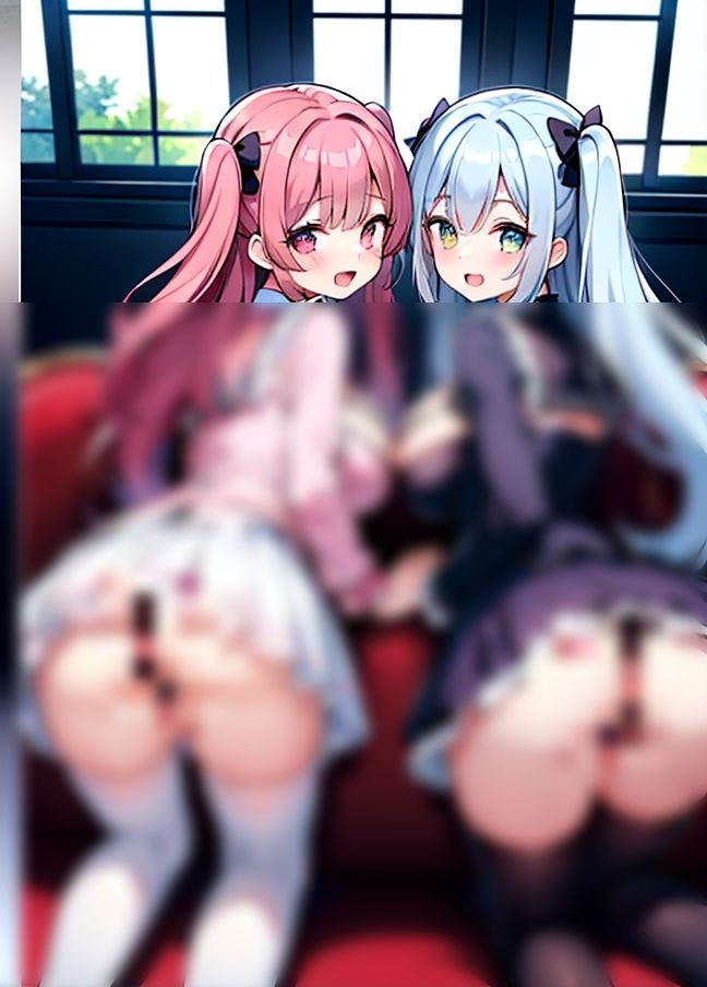 サンプル画像2:2人まとめてバックハメ！仲良しの女友達2人と3Pすることに！(えっちなAIちゃん) [d_434914]