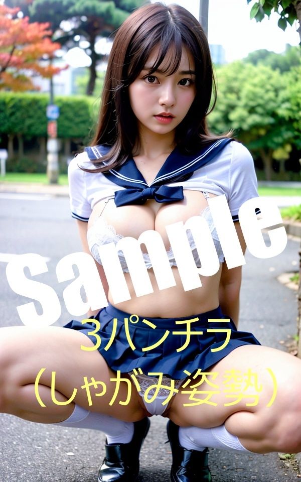 サンプル画像6:露出系・制服撮影会 Vol2.巨乳モデル編(痴女ステンドグラス) [d_435061]