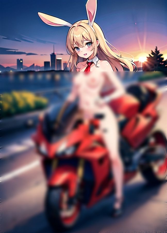 サンプル画像2:バニーガールはバイクでイキたい！「バイクの振動が気持ちいい」(あなたの願いを叶えましょう) [d_435116]
