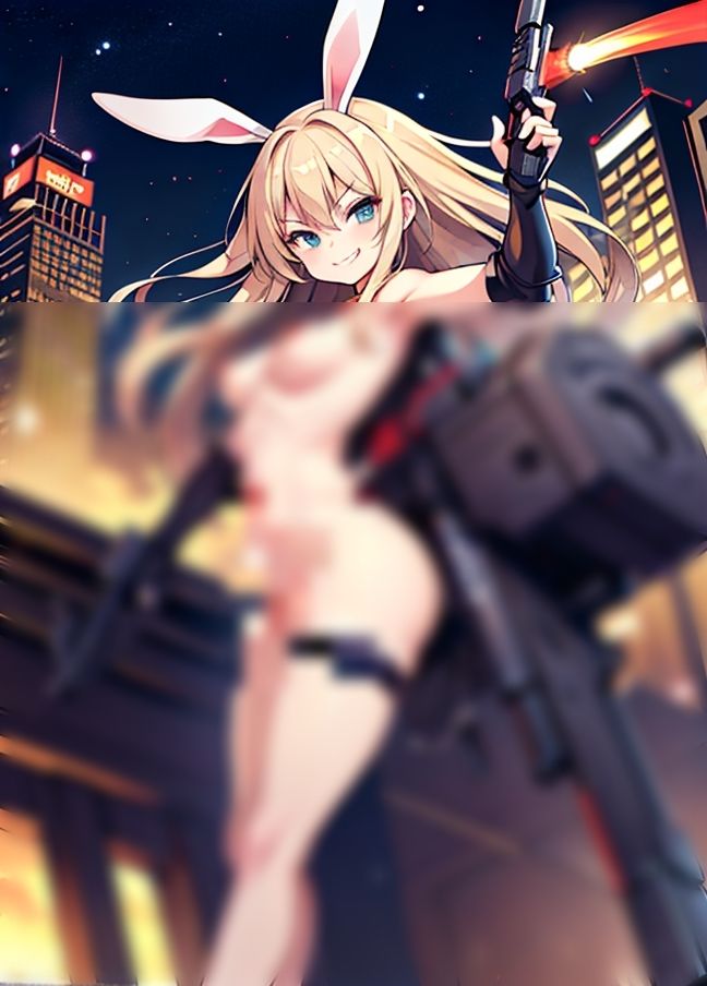 サンプル画像1:拳銃戦士’世界を守るバニーガール戦士’「露出で世界を翻弄させるのよ」(エロの神様) [d_435172]