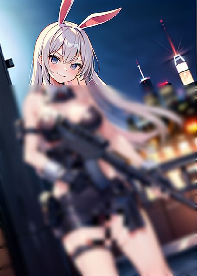 サンプル画像2:ヒットマンうさぎ’街で大暴れ’(ビスケット) [d_435177]