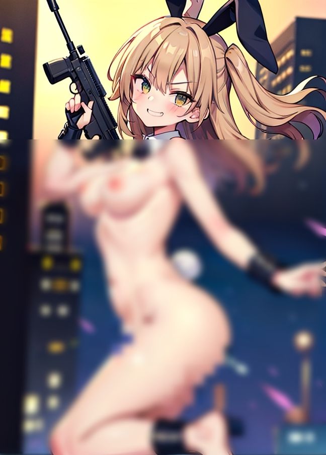 サンプル画像6:ヒットマンうさぎ’街で大暴れ’(ビスケット) [d_435177]