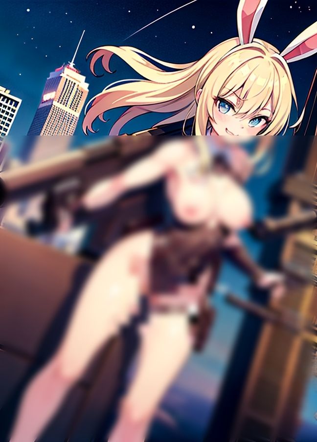 サンプル画像2:ダークヒーロー「逆バニーは暗？？者」(AI博士) [d_435179]