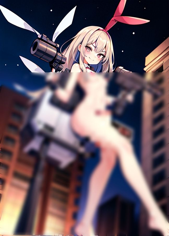 サンプル画像5:ダークヒーロー「逆バニーは暗？？者」(AI博士) [d_435179]