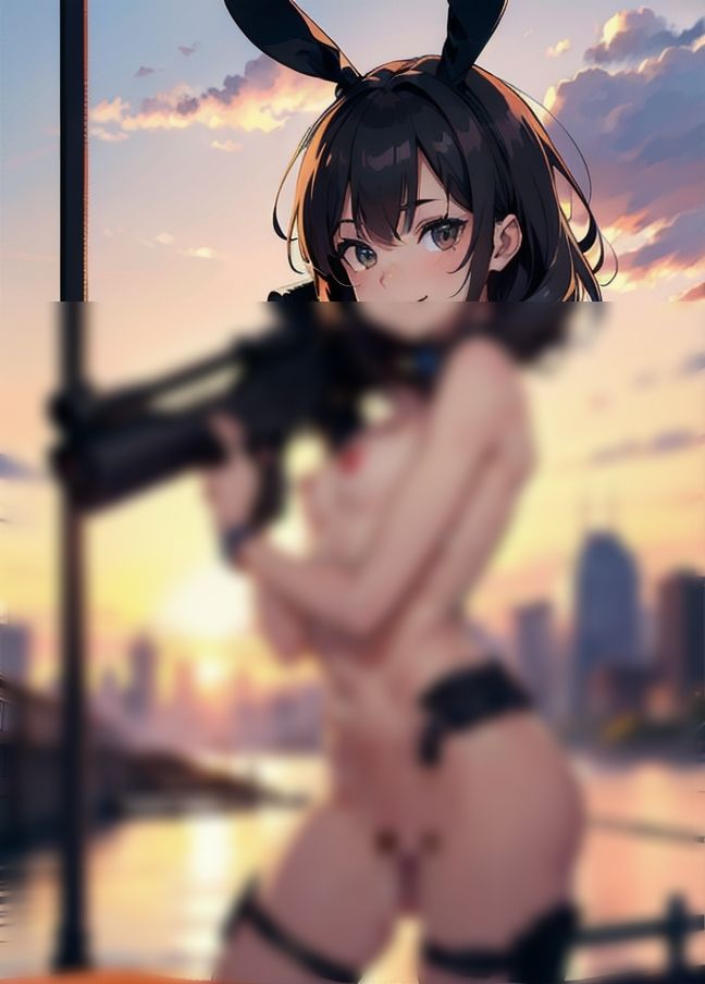 サンプル画像1:逆バニーポリスが逆逮捕「え？わたしが逆に逮捕されるの？」「露出して何が悪い？」(midnightstar) [d_435200]