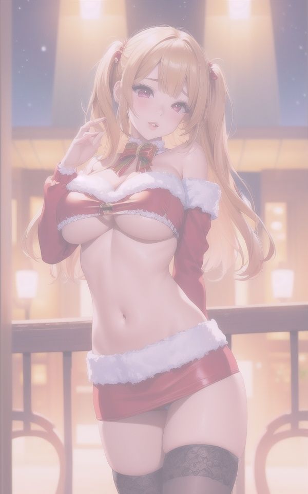 サンプル画像4:マイクロビキニ×ストッキング 色っぽサンタ(Strawberry-PINK) [d_435475]