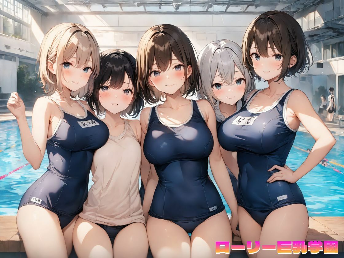 サンプル画像1:ローリー巨乳学園 スク水編 Vol.3【4K】(えちまる。) [d_435540]