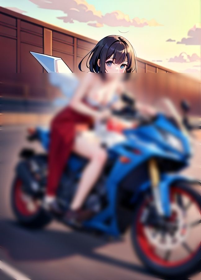 サンプル画像2:バイク少女「ガンガンイクよ！」(くれよん王国) [d_435558]