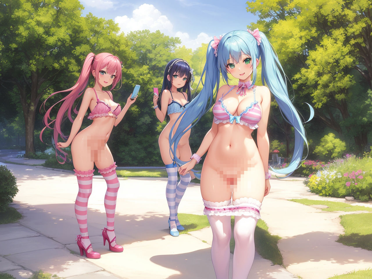 サンプル画像3:集う美女たち（ヌード編）〜AIイラスト集〜(くりきんとん) [d_435596]