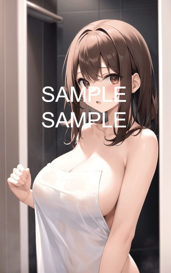 サンプル画像4:【300枚以上】バスタオルを巻いた美女イラスト集(ラテ) [d_435845]