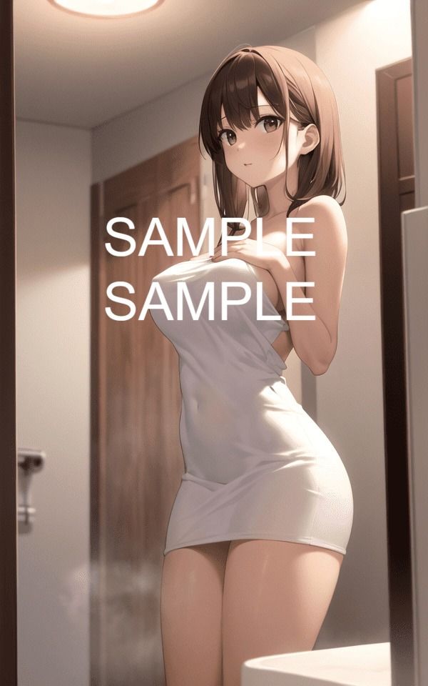 サンプル画像5:【300枚以上】バスタオルを巻いた美女イラスト集(ラテ) [d_435845]