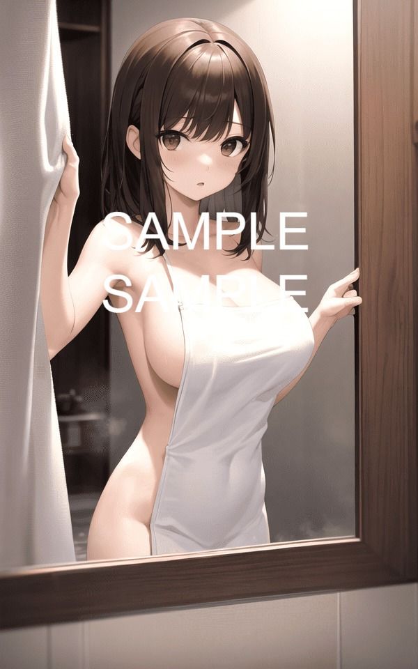 【300枚以上】バスタオルを巻いた美女イラスト集のサンプル画像 6