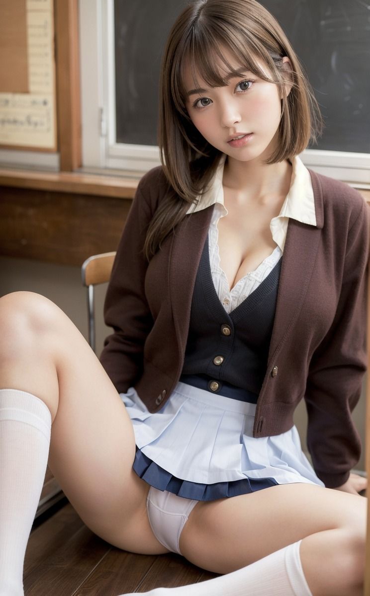 サンプル画像4:制服姿でエッチなポーズ！〜清純派系巨乳JK編〜(アノニマス堂) [d_435862]