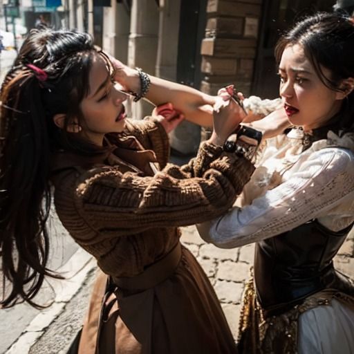 サンプル画像3:美女ファイトクラブキャットファイトAI動画Catfight1(CFAIC) [d_435870]