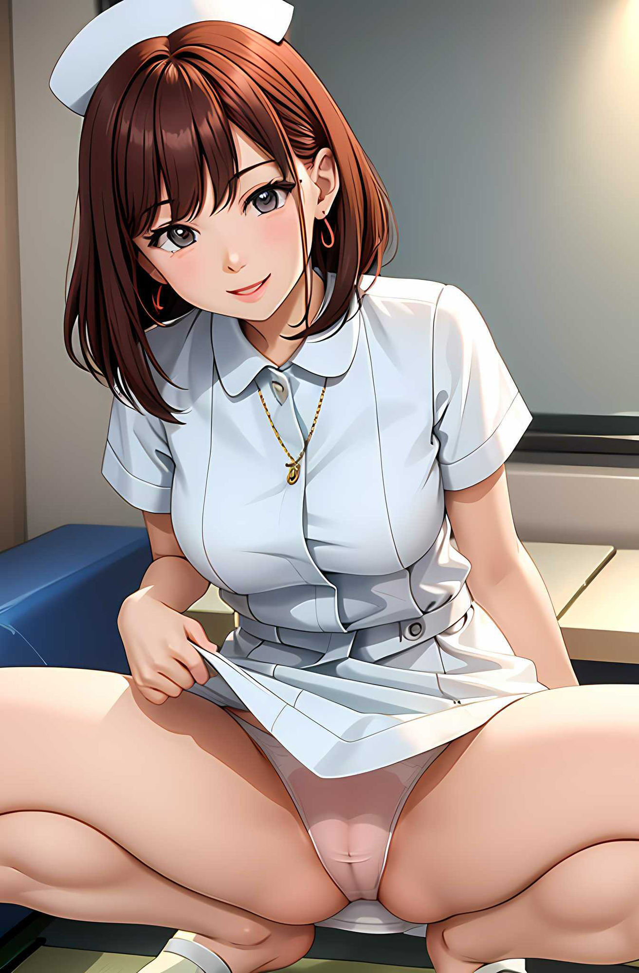 サンプル画像2:ナースっぽいたくし上げガールズ(AIれんず) [d_435872]