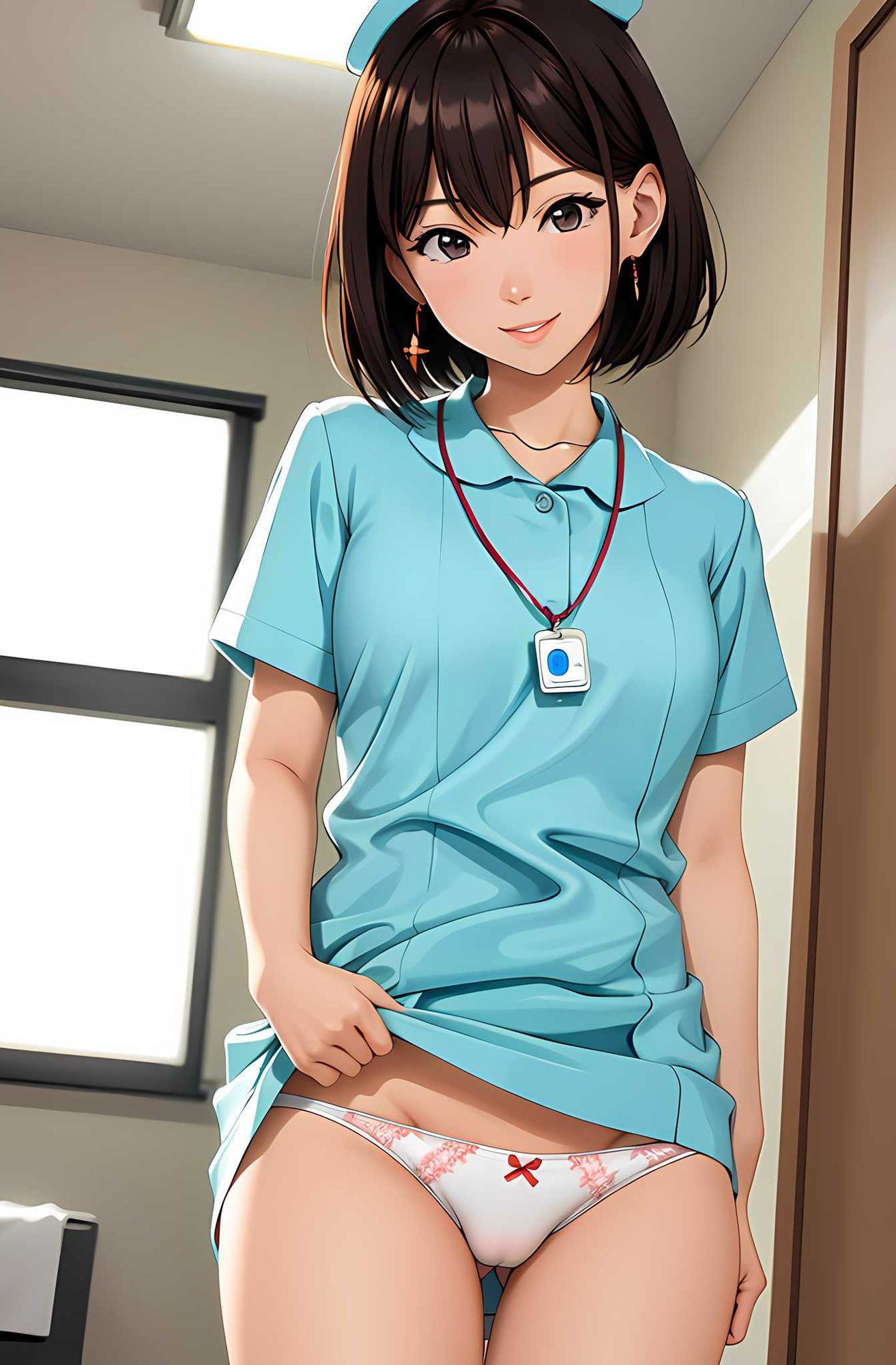 サンプル画像5:ナースっぽいたくし上げガールズ(AIれんず) [d_435872]