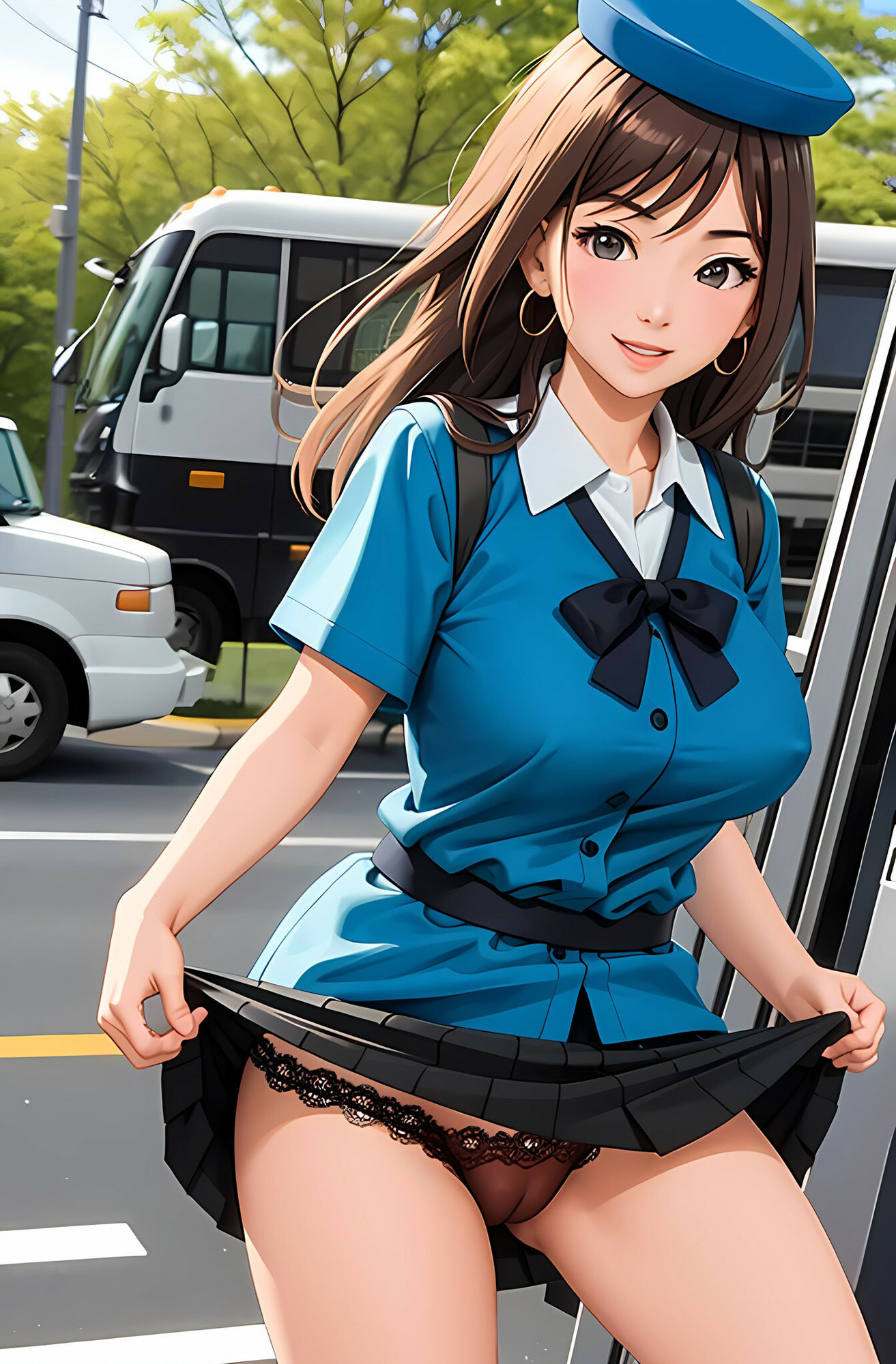 サンプル画像3:えちえちバスガイドガールズ(AIれんず) [d_435877]