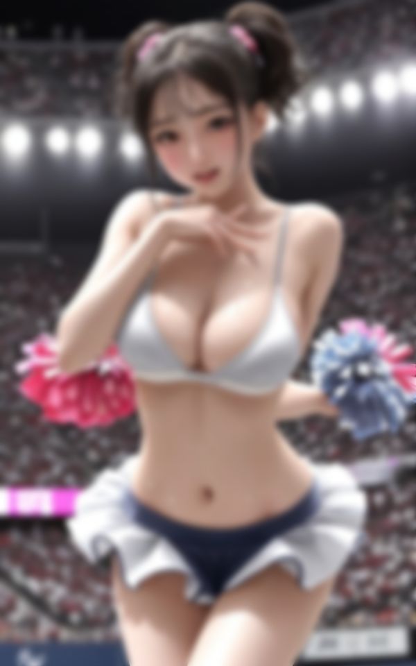 サンプル画像6:エロすぎる淫乱チアガールHな盗撮画像集(魅せるAI社) [d_436141]