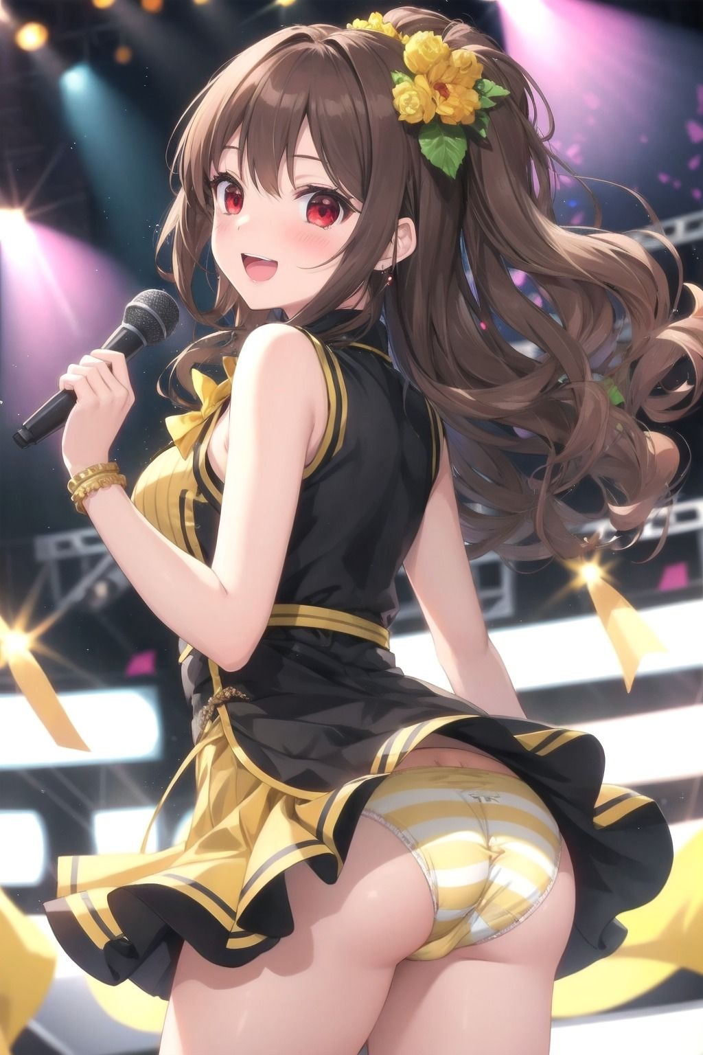 サンプル画像2:パンチラアイドル！黄衣装編(ぱんつ工房) [d_436233]