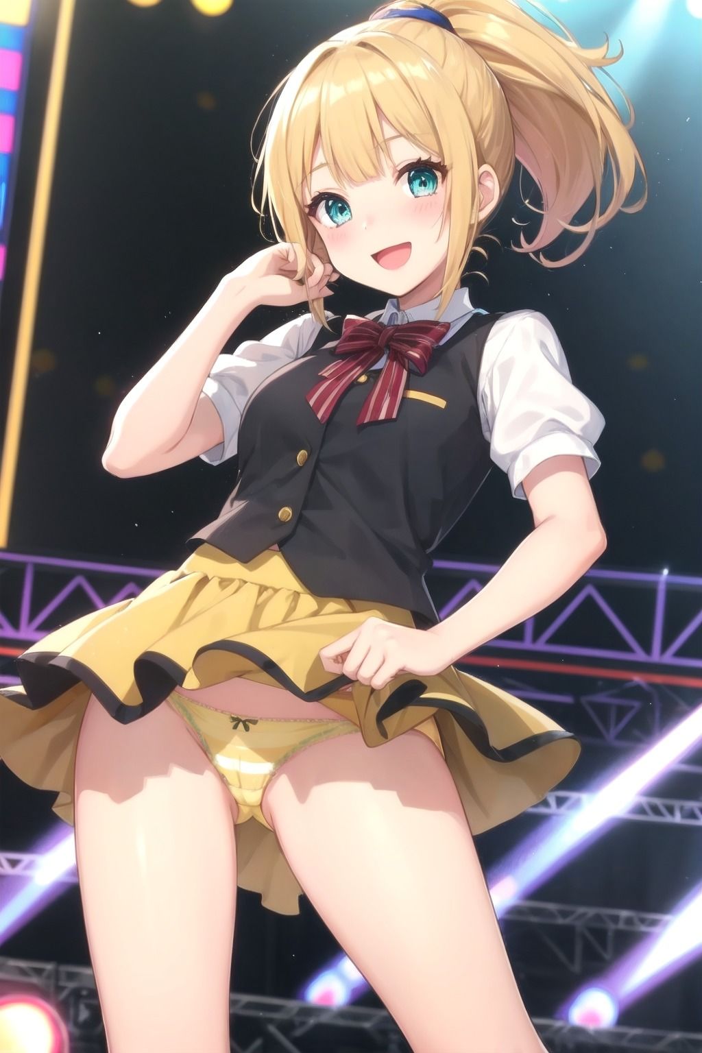 サンプル画像5:パンチラアイドル！黄衣装編(ぱんつ工房) [d_436233]