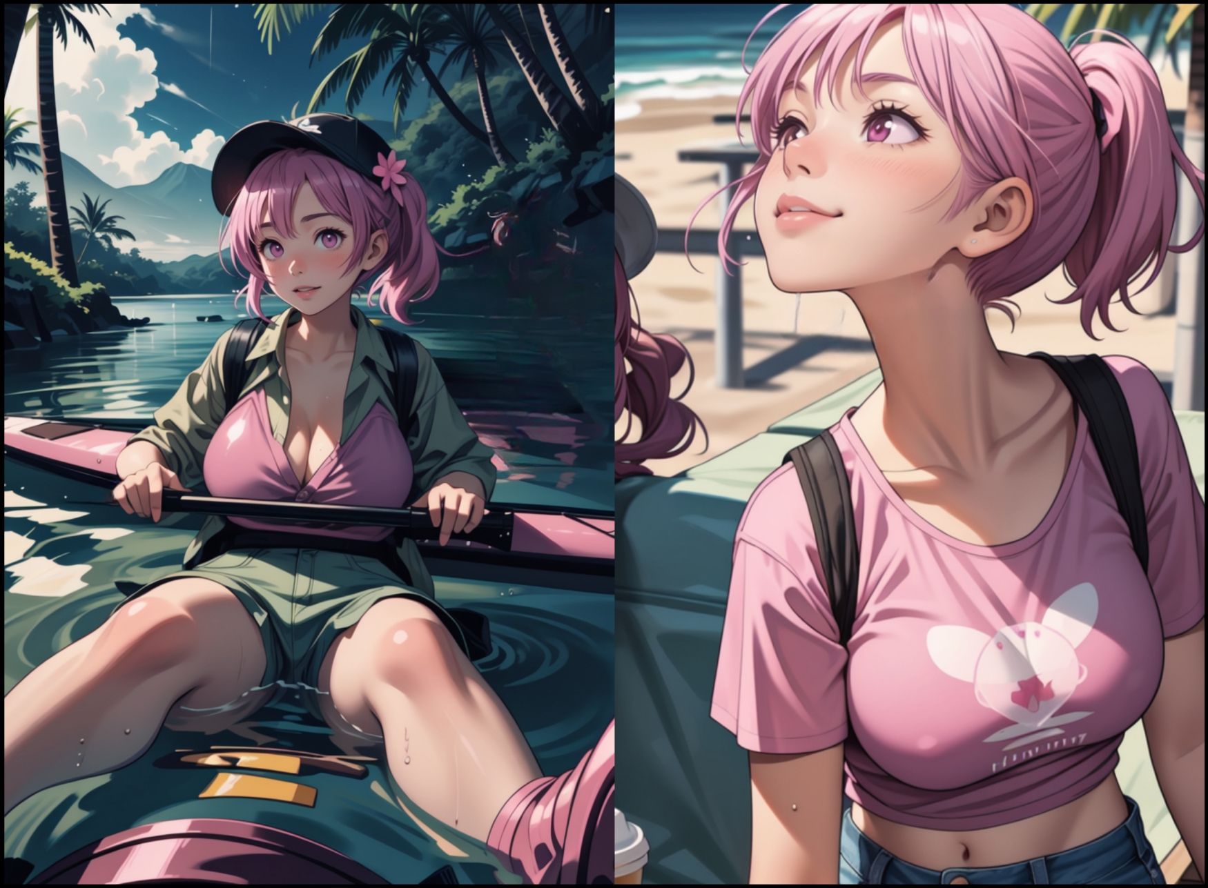 サンプル画像2:さつきのハワイで濡れ濡れバカンス(ピクセル詩人) [d_436267]