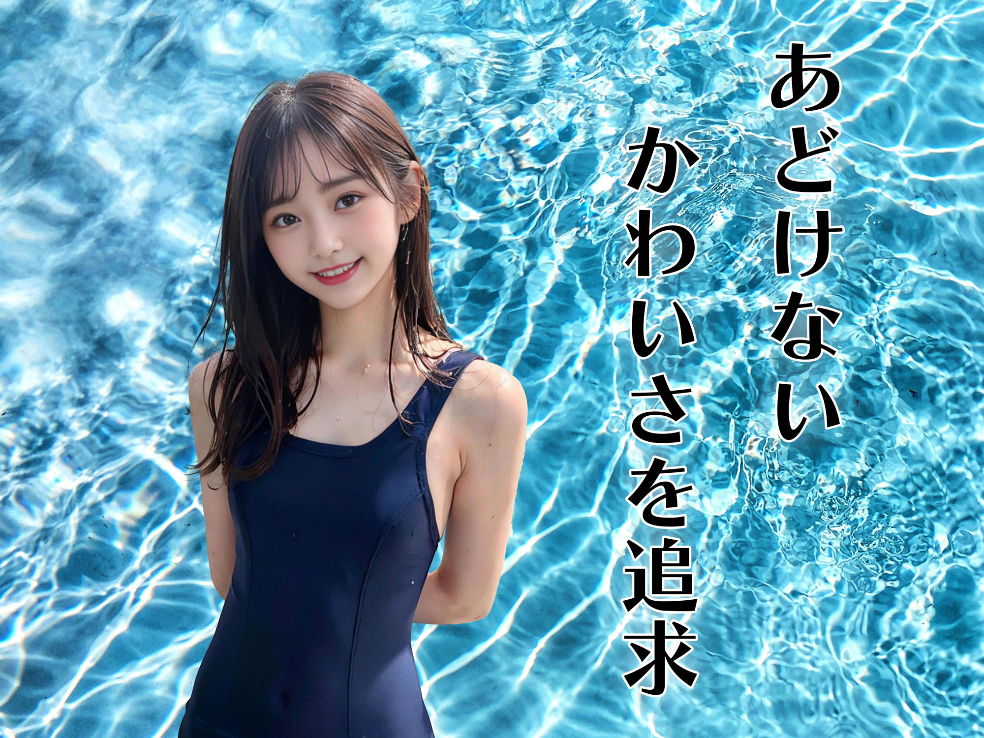 サンプル画像1:貧乳スク水美女がプールでS◯X(I-dolCLUB) [d_436288]