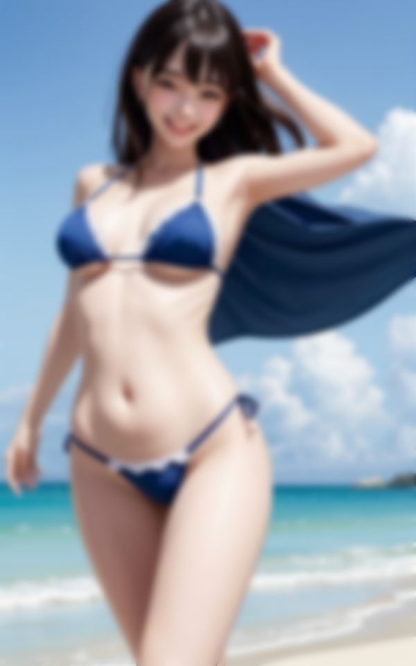 サンプル画像2:サッカー部のマネージャーと夏の海に行ったらとっても巨乳で淫乱でした…。(AIあかね) [d_436605]