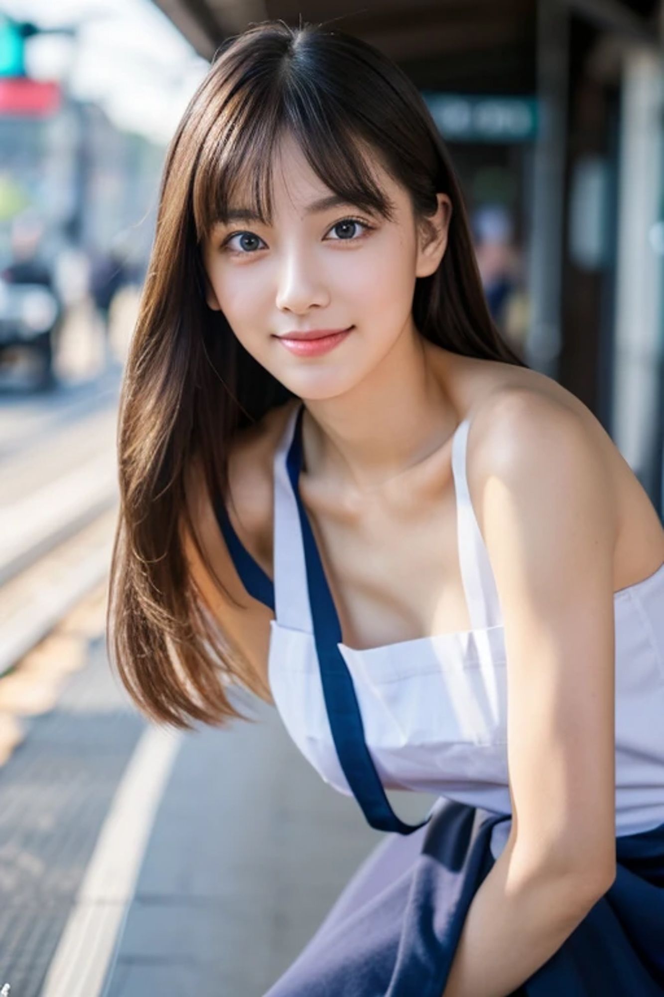 サンプル画像2:街で見つけた美少女 -AI美少女- part.3(AI 美少女Club) [d_436678]