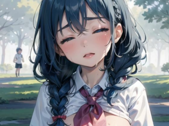 サンプル画像1:「ねえ，わたしとゲームしない？」時が止まった世界で，ドキドキハラハラ野外遊戯(わいだん.com) [d_436917]