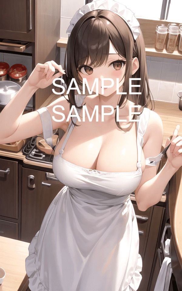 サンプル画像2:【300枚以上】エプロン美女イラスト集(ラテ) [d_436920]