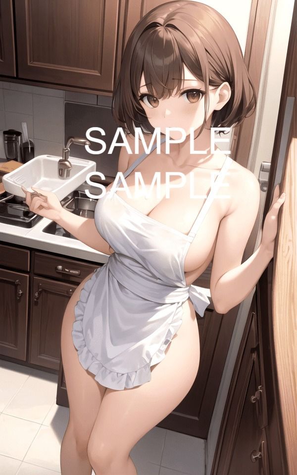 サンプル画像3:【300枚以上】エプロン美女イラスト集(ラテ) [d_436920]