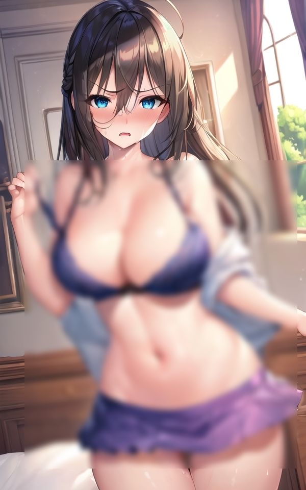 サンプル画像2:性欲強めの巨乳美女に、エロすぎ下着で誘われた(AIもてなす工房) [d_436983]