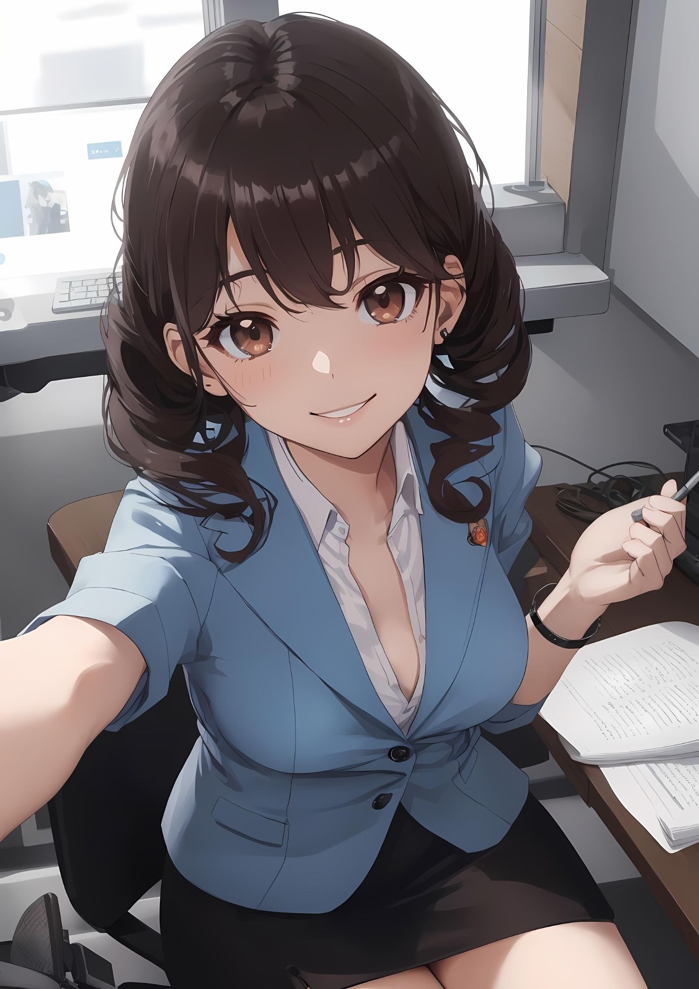 サンプル画像1:新人女子アナウンサーみゆパン 地上波生放送、朝スボッ モーニングセックスで日本を元気に☆(fanzaAI画像創造shin) [d_436995]