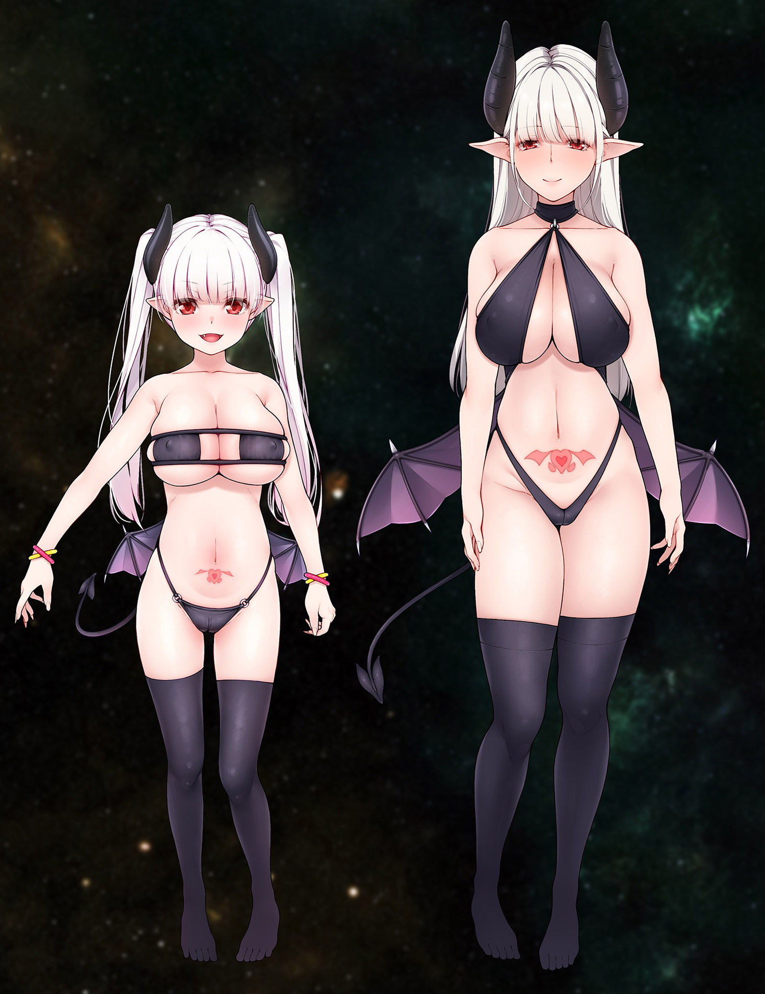 サンプル画像4:【バイノーラル動画版】淫魔親子搾精レッスン〜今夜も舐めていいですか？〜(おんせん☆はにぃ) [d_437198]