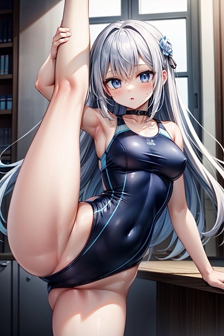 サンプル画像1:【R-15】競泳水着少女のI字バランスCG集(ふぉふぉ狐) [d_437215]